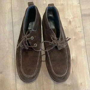 John Varvatos Chukka Boots Shoes Brown Suede Casual Lace Up Ankle Sz 10